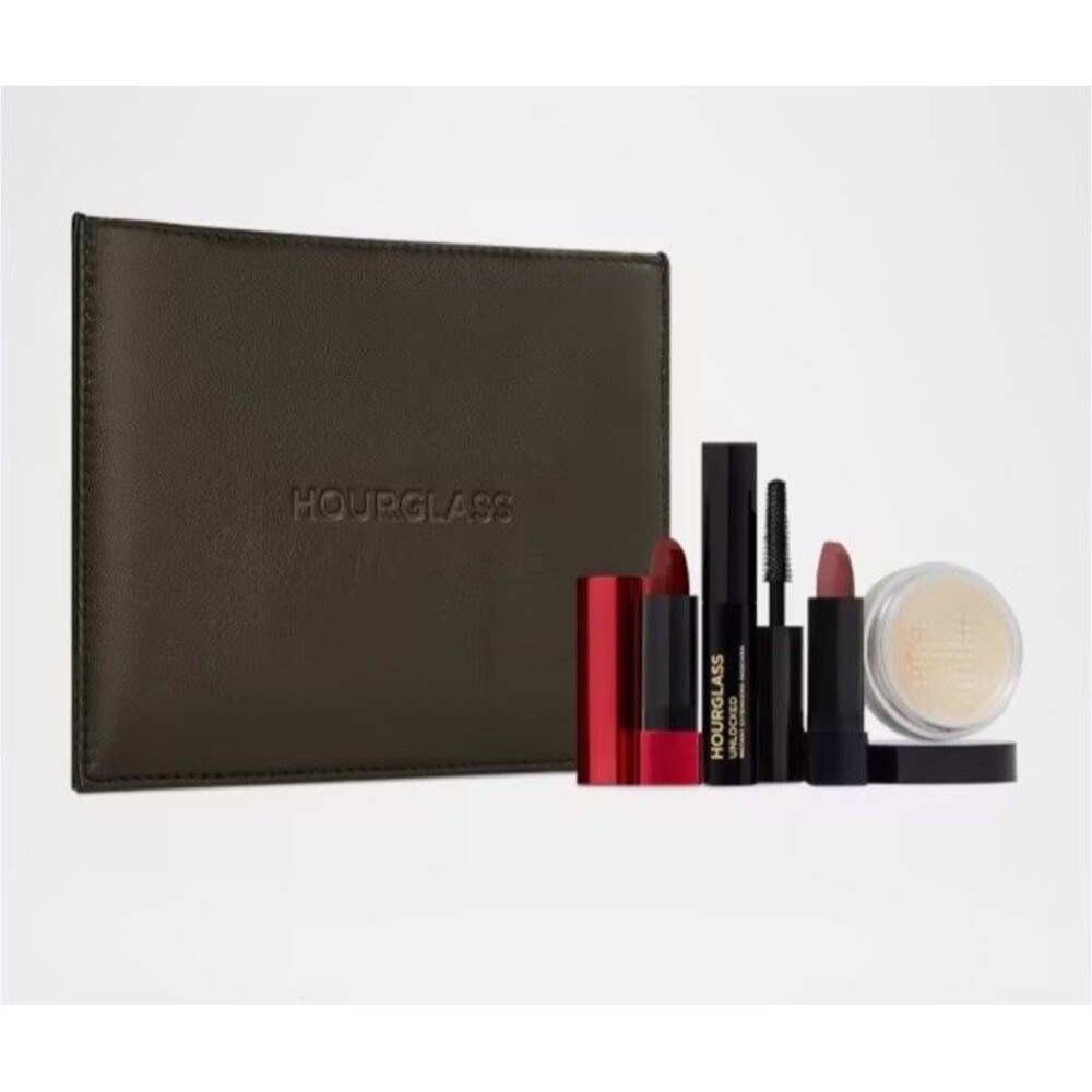 New Hourglass Cosmetic Bag Travel Size Gift Set Lipstick Pouch Mascara Powder